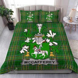 Irish McCafferey or McCaffrey Coat of Arms Family Crest Ireland Bedding Set Irish National Tartan Irish County Bedding Set Duvet Covers