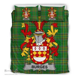 Irish Burges Coat of Arms Family Crest Ireland Bedding Set Irish National Tartan Irish County Bedding Set Duvet Covers