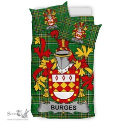 Irish Burges Coat of Arms Family Crest Ireland Bedding Set Irish National Tartan Irish County Bedding Set Duvet Covers