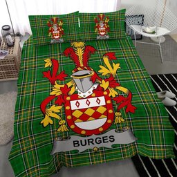 Irish Burges Coat of Arms Family Crest Ireland Bedding Set Irish National Tartan Irish County Bedding Set Duvet Covers