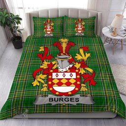 Irish Burges Coat of Arms Family Crest Ireland Bedding Set Irish National Tartan Irish County Bedding Set Duvet Covers