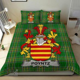 Irish Poyntz Coat of Arms Family Crest Ireland Bedding Set Irish National Tartan Irish County Bedding Set Duvet Covers