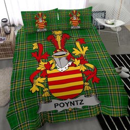 Irish Poyntz Coat of Arms Family Crest Ireland Bedding Set Irish National Tartan Irish County Bedding Set Duvet Covers