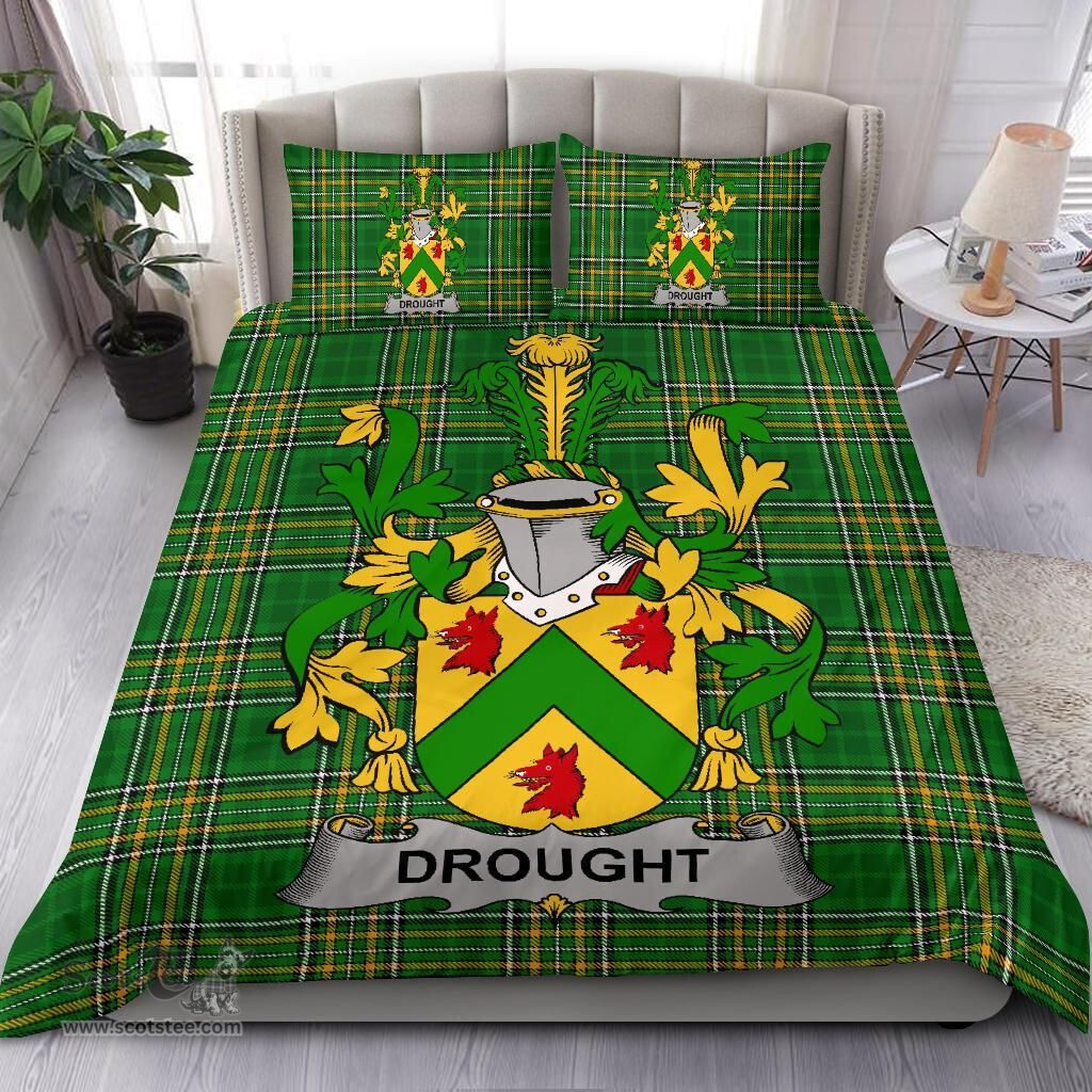 Irish Drought Coat of Arms Family Crest Ireland Bedding Set Irish National Tartan Irish County Bedding Set Duvet Covers