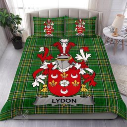 Irish Lydon or Leyden Coat of Arms Family Crest Ireland Bedding Set Irish National Tartan Irish County Bedding Set Duvet Covers