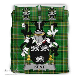 Irish Kent Coat of Arms Family Crest Ireland Bedding Set Irish National Tartan Irish County Bedding Set Duvet Covers