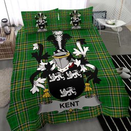 Irish Kent Coat of Arms Family Crest Ireland Bedding Set Irish National Tartan Irish County Bedding Set Duvet Covers