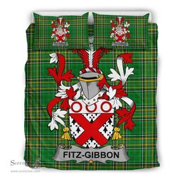 Irish Fitz-Gibbon Coat of Arms Family Crest Ireland Bedding Set Irish National Tartan Irish County Bedding Set Duvet Covers