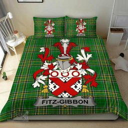 Irish Fitz-Gibbon Coat of Arms Family Crest Ireland Bedding Set Irish National Tartan Irish County Bedding Set Duvet Covers