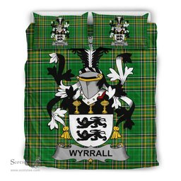 Irish Wyrrall Coat of Arms Family Crest Ireland Bedding Set Irish National Tartan Irish County Bedding Set Duvet Covers