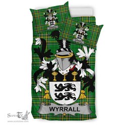 Irish Wyrrall Coat of Arms Family Crest Ireland Bedding Set Irish National Tartan Irish County Bedding Set Duvet Covers