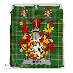 Irish Hoey or O'Hoey Coat of Arms Family Crest Ireland Bedding Set Irish National Tartan Irish County Bedding Set Duvet Covers