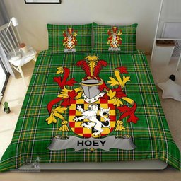 Irish Hoey or O'Hoey Coat of Arms Family Crest Ireland Bedding Set Irish National Tartan Irish County Bedding Set Duvet Covers
