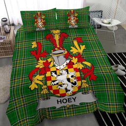 Irish Hoey or O'Hoey Coat of Arms Family Crest Ireland Bedding Set Irish National Tartan Irish County Bedding Set Duvet Covers