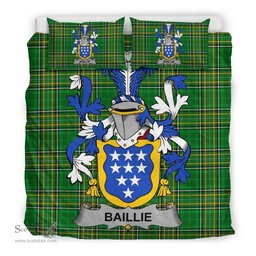 Irish Baillie Coat of Arms Family Crest Ireland Bedding Set Irish National Tartan Irish County Bedding Set Duvet Covers
