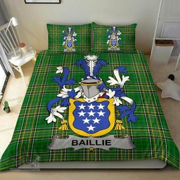 Irish Baillie Coat of Arms Family Crest Ireland Bedding Set Irish National Tartan Irish County Bedding Set Duvet Covers