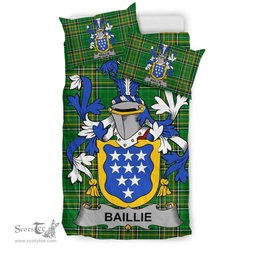 Irish Baillie Coat of Arms Family Crest Ireland Bedding Set Irish National Tartan Irish County Bedding Set Duvet Covers
