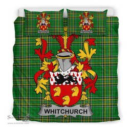 Irish Whitchurch Coat of Arms Family Crest Ireland Bedding Set Irish National Tartan Irish County Bedding Set Duvet Covers
