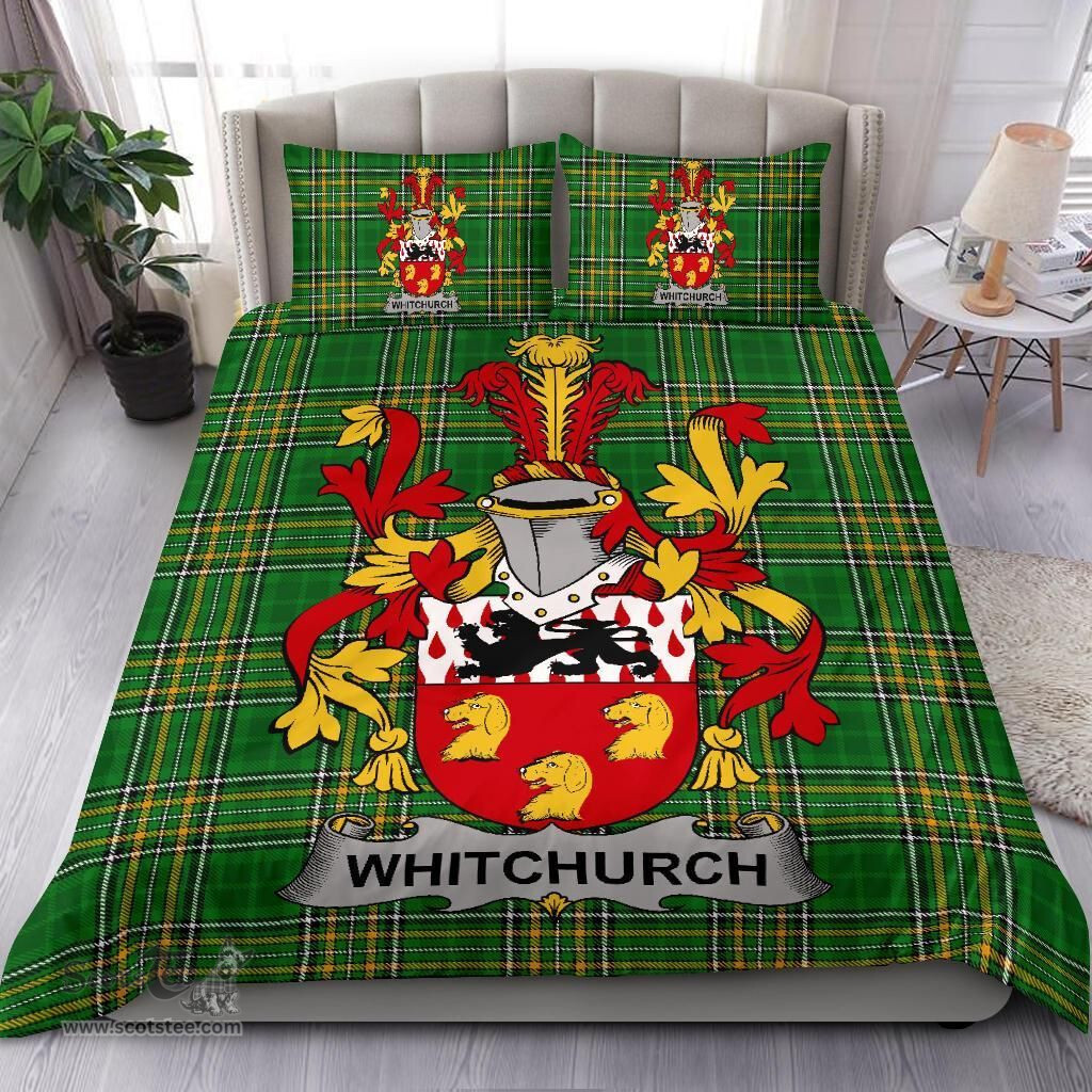 Irish Whitchurch Coat of Arms Family Crest Ireland Bedding Set Irish National Tartan Irish County Bedding Set Duvet Covers