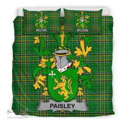 Irish Paisley Coat of Arms Family Crest Ireland Bedding Set Irish National Tartan Irish County Bedding Set Duvet Covers