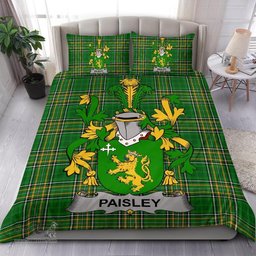 Irish Paisley Coat of Arms Family Crest Ireland Bedding Set Irish National Tartan Irish County Bedding Set Duvet Covers
