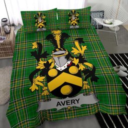 Irish Avery Coat of Arms Family Crest Ireland Bedding Set Irish National Tartan Irish County Bedding Set Duvet Covers