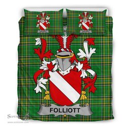 Irish Folliott Coat of Arms Family Crest Ireland Bedding Set Irish National Tartan Irish County Bedding Set Duvet Covers