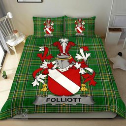 Irish Folliott Coat of Arms Family Crest Ireland Bedding Set Irish National Tartan Irish County Bedding Set Duvet Covers