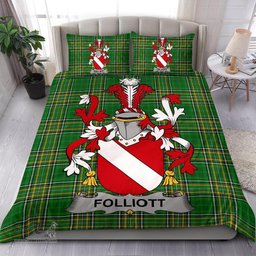 Irish Folliott Coat of Arms Family Crest Ireland Bedding Set Irish National Tartan Irish County Bedding Set Duvet Covers