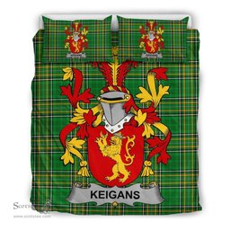 Irish Keigans or McKeehan Coat of Arms Family Crest Ireland Bedding Set Irish National Tartan Irish County Bedding Set Duvet Covers