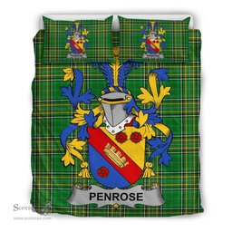 Irish Penrose Coat of Arms Family Crest Ireland Bedding Set Irish National Tartan Irish County Bedding Set Duvet Covers