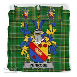 Irish Penrose Coat of Arms Family Crest Ireland Bedding Set Irish National Tartan Irish County Bedding Set Duvet Covers