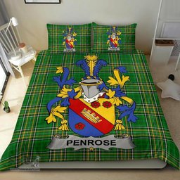 Irish Penrose Coat of Arms Family Crest Ireland Bedding Set Irish National Tartan Irish County Bedding Set Duvet Covers