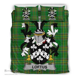 Irish Loftus Coat of Arms Family Crest Ireland Bedding Set Irish National Tartan Irish County Bedding Set Duvet Covers