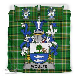 Irish Woulfe Coat of Arms Family Crest Ireland Bedding Set Irish National Tartan Irish County Bedding Set Duvet Covers