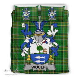 Irish Woulfe Coat of Arms Family Crest Ireland Bedding Set Irish National Tartan Irish County Bedding Set Duvet Covers