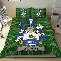 Irish Woulfe Coat of Arms Family Crest Ireland Bedding Set Irish National Tartan Irish County Bedding Set Duvet Covers