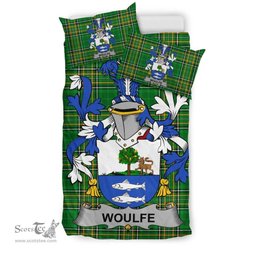 Irish Woulfe Coat of Arms Family Crest Ireland Bedding Set Irish National Tartan Irish County Bedding Set Duvet Covers