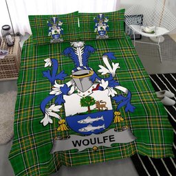 Irish Woulfe Coat of Arms Family Crest Ireland Bedding Set Irish National Tartan Irish County Bedding Set Duvet Covers
