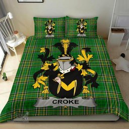 Irish Croke Coat of Arms Family Crest Ireland Bedding Set Irish National Tartan Irish County Bedding Set Duvet Covers