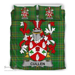Irish Cullen or O'Cullen Coat of Arms Family Crest Ireland Bedding Set Irish National Tartan Irish County Bedding Set Duvet Covers