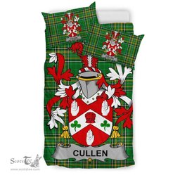 Irish Cullen or O'Cullen Coat of Arms Family Crest Ireland Bedding Set Irish National Tartan Irish County Bedding Set Duvet Covers