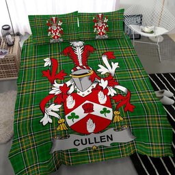 Irish Cullen or O'Cullen Coat of Arms Family Crest Ireland Bedding Set Irish National Tartan Irish County Bedding Set Duvet Covers