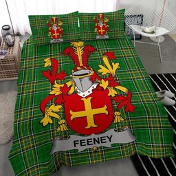 Irish Feeney or O'Feney Coat of Arms Family Crest Ireland Bedding Set Irish National Tartan Irish County Bedding Set Duvet Covers
