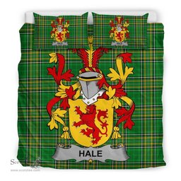 Irish Hale or McHale Coat of Arms Family Crest Ireland Bedding Set Irish National Tartan Irish County Bedding Set Duvet Covers