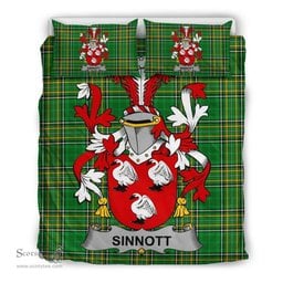 Irish Sinnott or Synnott Coat of Arms Family Crest Ireland Bedding Set Irish National Tartan Irish County Bedding Set Duvet Covers