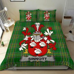 Irish Sinnott or Synnott Coat of Arms Family Crest Ireland Bedding Set Irish National Tartan Irish County Bedding Set Duvet Covers