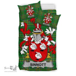 Irish Sinnott or Synnott Coat of Arms Family Crest Ireland Bedding Set Irish National Tartan Irish County Bedding Set Duvet Covers
