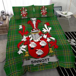 Irish Sinnott or Synnott Coat of Arms Family Crest Ireland Bedding Set Irish National Tartan Irish County Bedding Set Duvet Covers