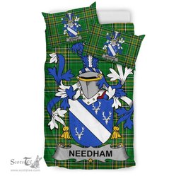 Irish Needham or O'Nee Coat of Arms Family Crest Ireland Bedding Set Irish National Tartan Irish County Bedding Set Duvet Covers